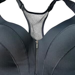 NWOT Adidas x Ivy Park Support Zip Bra GS0350 Black Size 2X